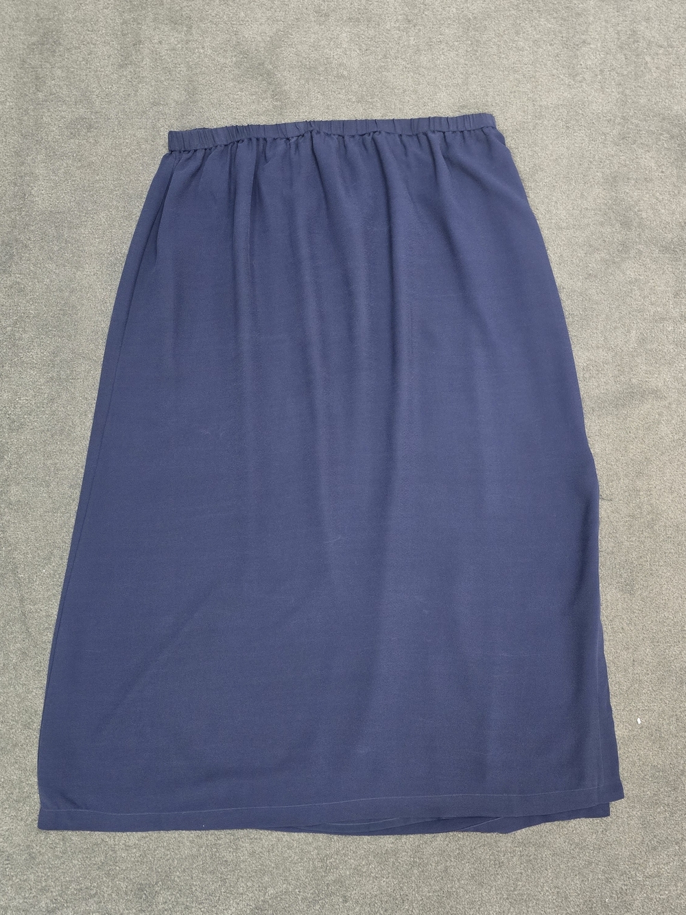 Linea by Louis Dell'Olio Navy 100% Silk Georgette Maxi Skirt Size 2X